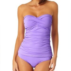 Anne Cole Live In Color Bandeau-Style Push-Up Strapless Tankini Top